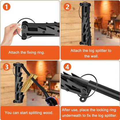 Firewood Kindling Splitter for Wall Mounting
