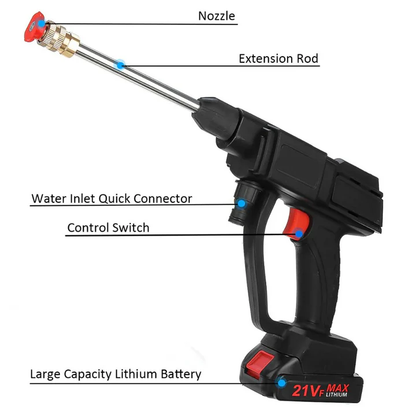 Portable High-Pressure Washer - Cordless with 2 Rechargeable Batteries