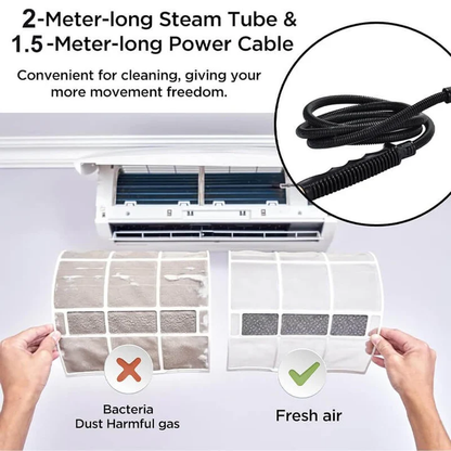 2500W High-Pressure Steam Cleaner Including Gloves