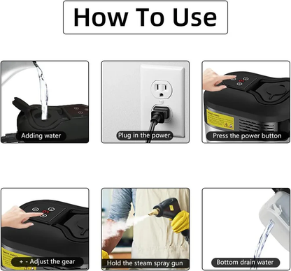 2500W High-Pressure Steam Cleaner Including Gloves