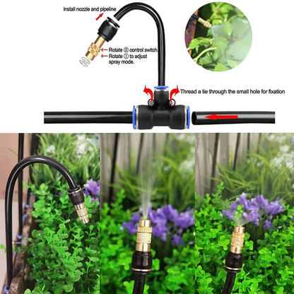 Flexible Hose Drip Irrigation System with 360-Degree Coverage