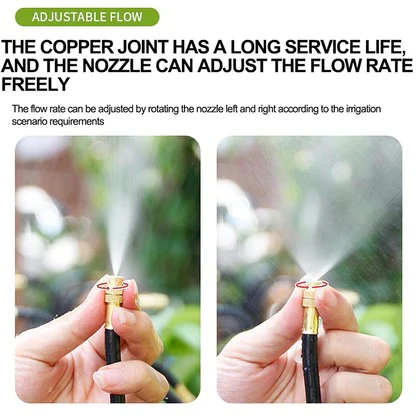 Flexible Hose Drip Irrigation System with 360-Degree Coverage