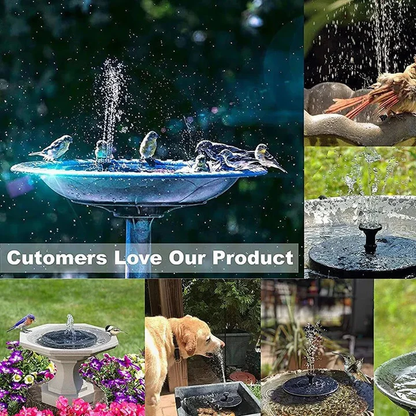 Solar Powered Fountain Featuring 60 LED Lights