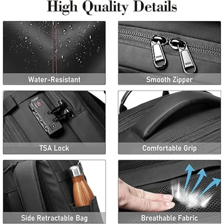 Travel Backpack with Vacuum Sealing Feature