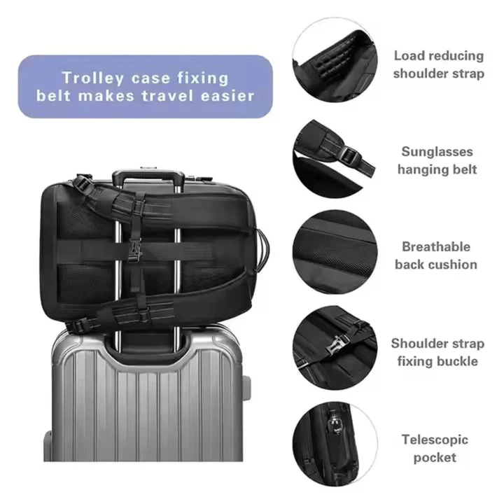 Travel Backpack with Vacuum Sealing Feature