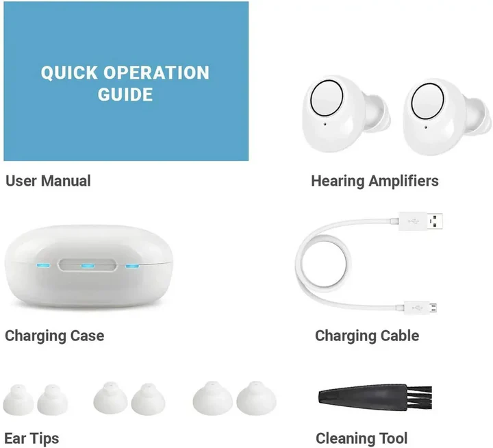 Bluetooth Hearing Aids with App Control Functionality