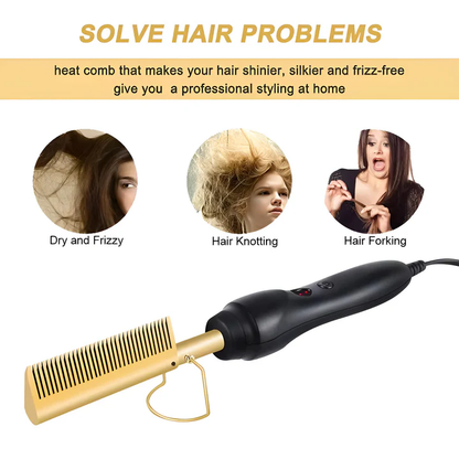 Hot Comb Designed for Thick and Coarse Hair