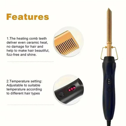 Hot Comb Designed for Thick and Coarse Hair