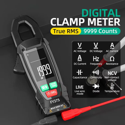 Clamp Meter for AC and DC Electric Measurements