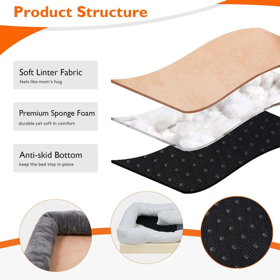 Cushioned Side Orthopedic Beds for Dogs