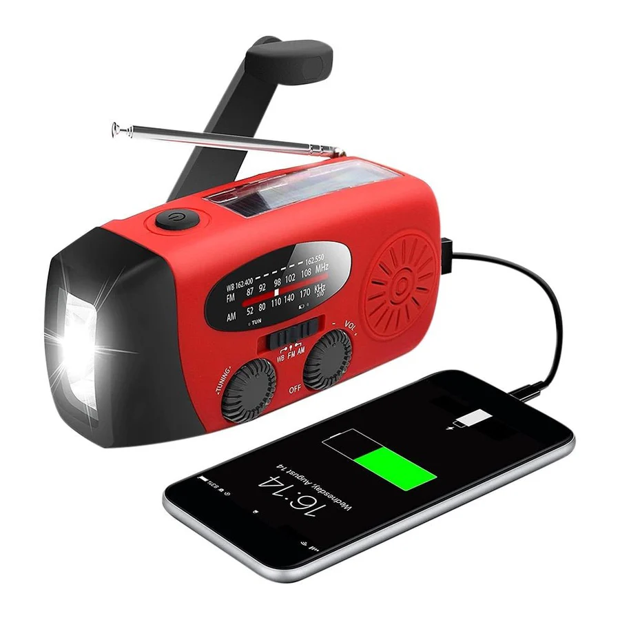 Emergency Solar Radio with Power Bank Functionality