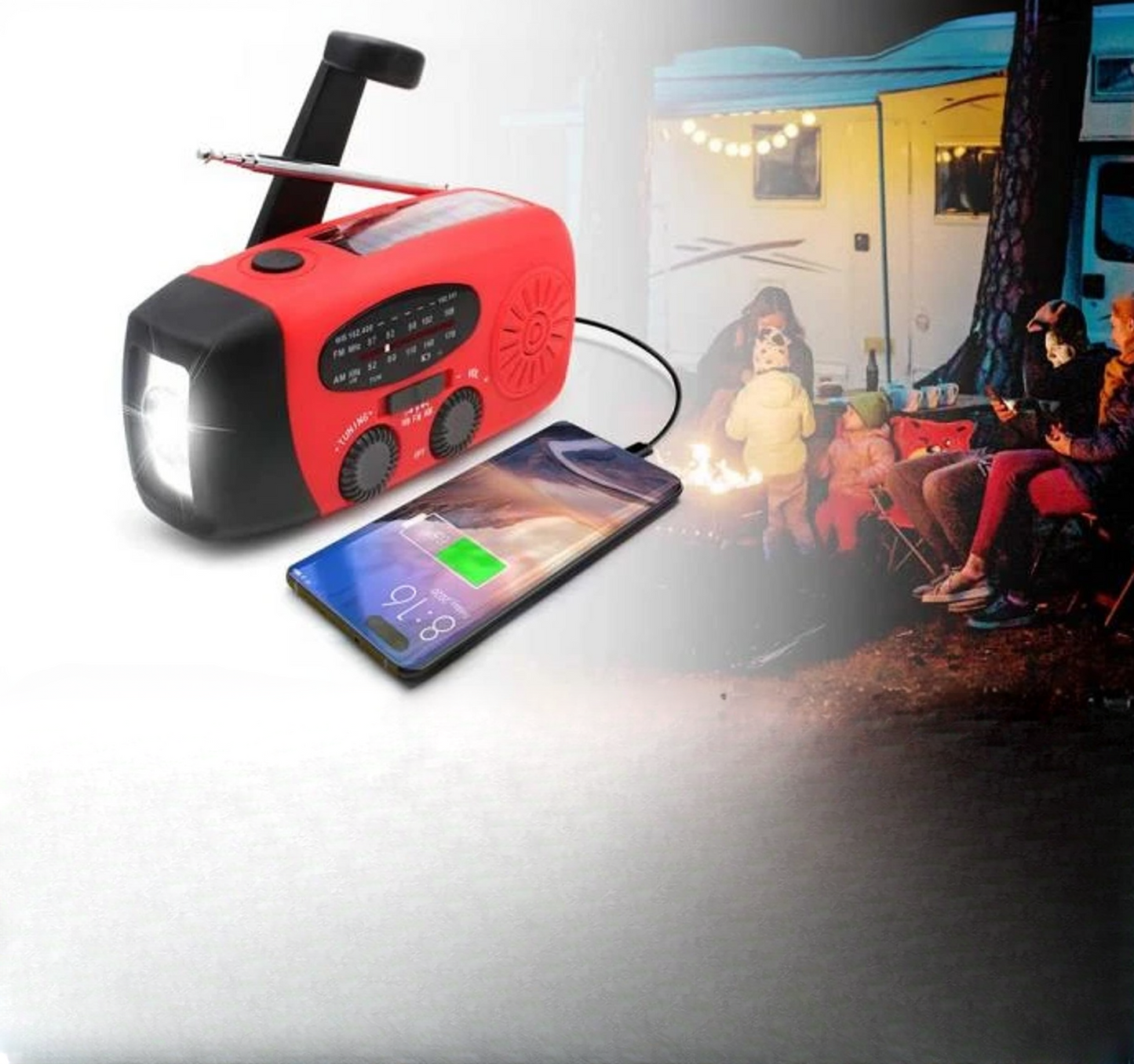 Emergency Solar Radio with Power Bank Functionality
