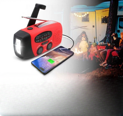 Emergency Solar Radio with Power Bank Functionality