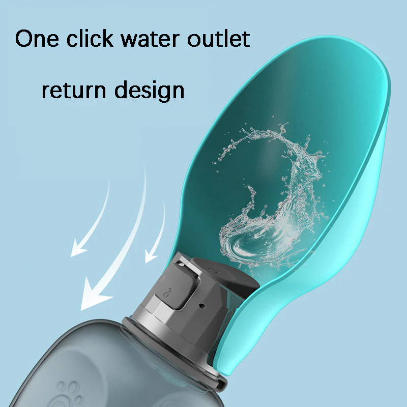Portable Pet Hydration Bottle with Collapsible Bowl