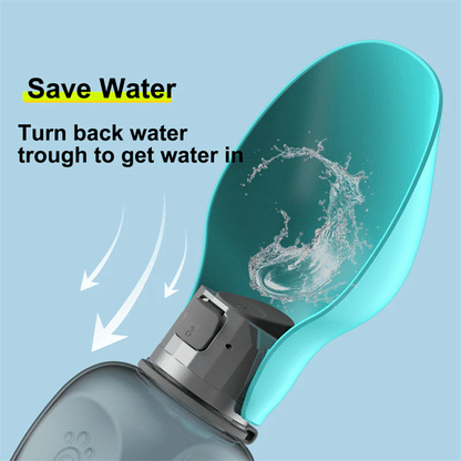 Portable Pet Hydration Bottle with Collapsible Bowl