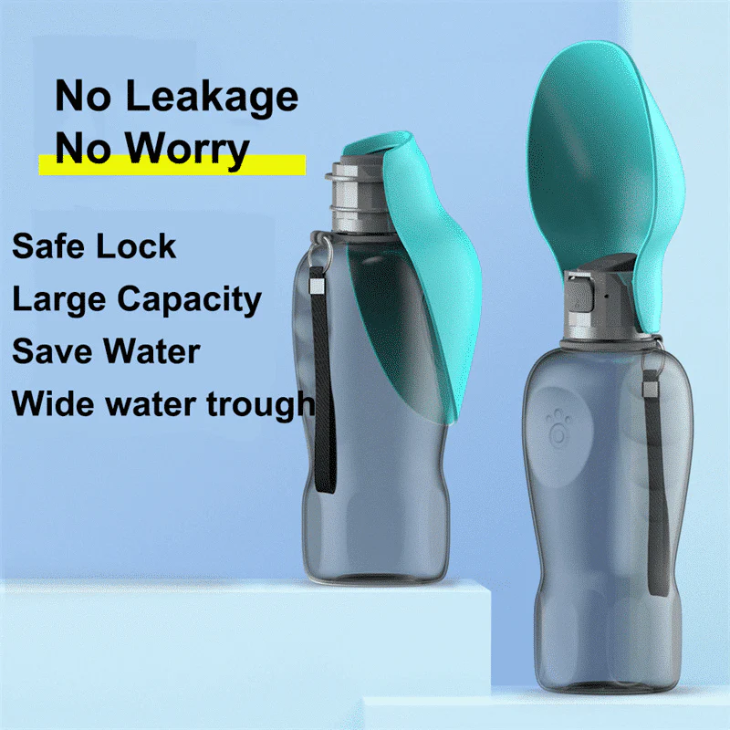 Portable Pet Hydration Bottle with Collapsible Bowl