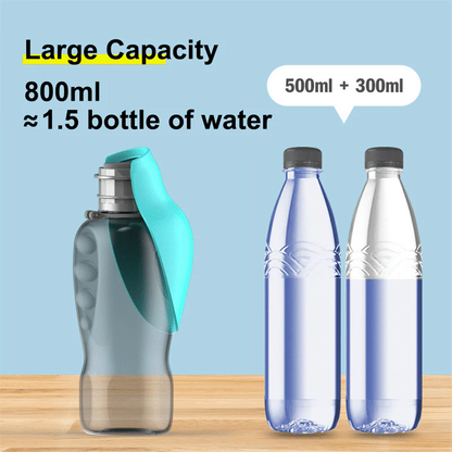 Portable Pet Hydration Bottle with Collapsible Bowl