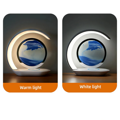 Wireless Charger 3D Sand Art Lamp