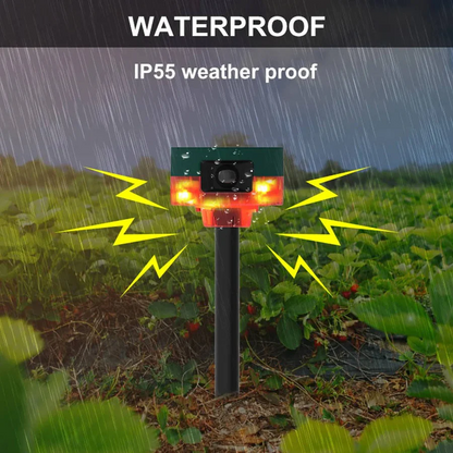 360-Degree Solar Animal Repeller for Birds, Pigeons, Boars, Rabbits, and Deer