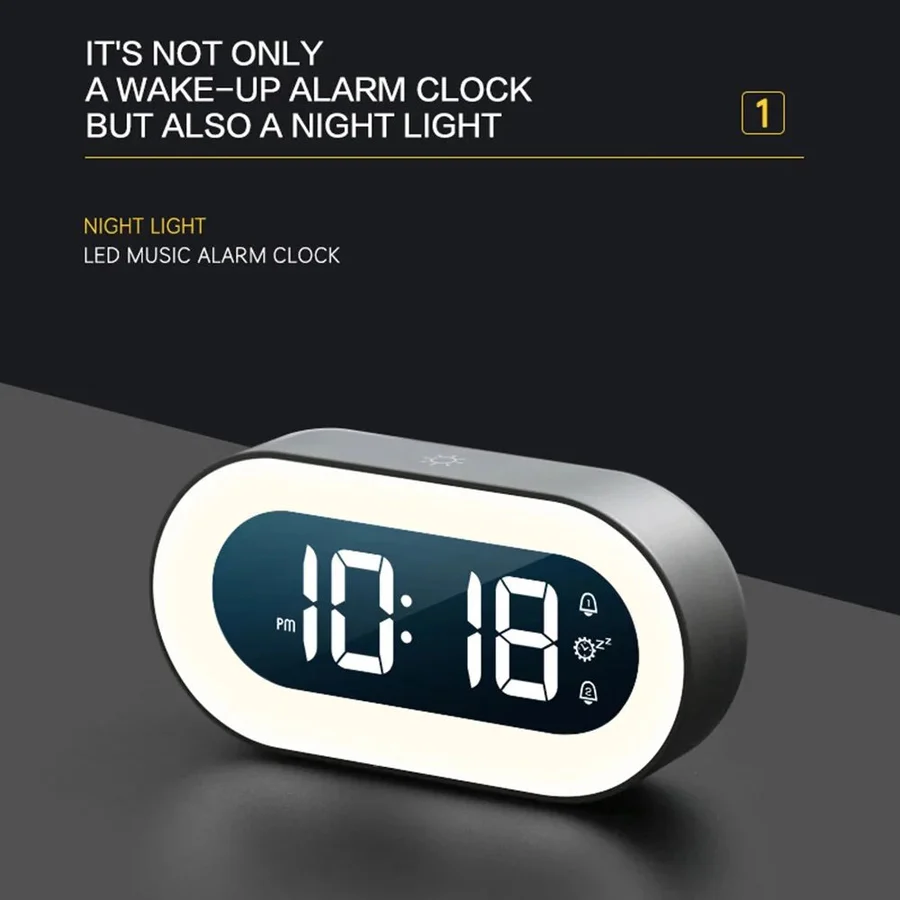 Gentle Light Alarm Clock with USB Power - Sunrise Simulation