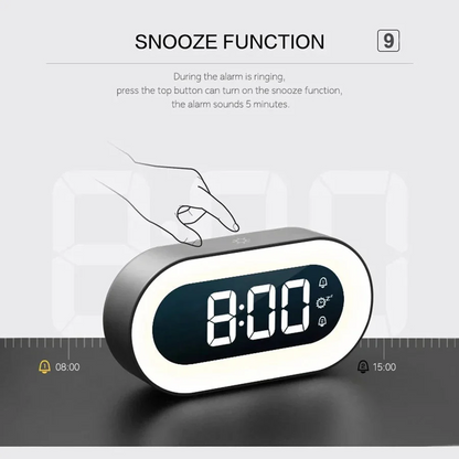 Gentle Light Alarm Clock with USB Power - Sunrise Simulation