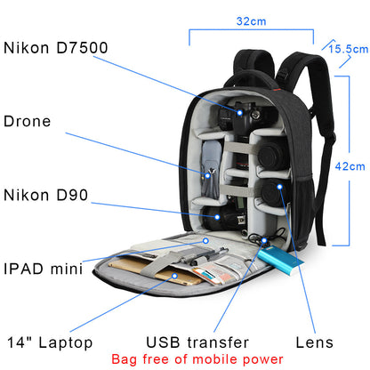 Portable Camera Bag with Quick Access Features