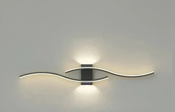 Modern Wave LED Wall Light | Warm White | Energy Efficient Design