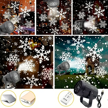 Christmas Projector with LED Snowflakes – Indoor and Outdoor Light Show