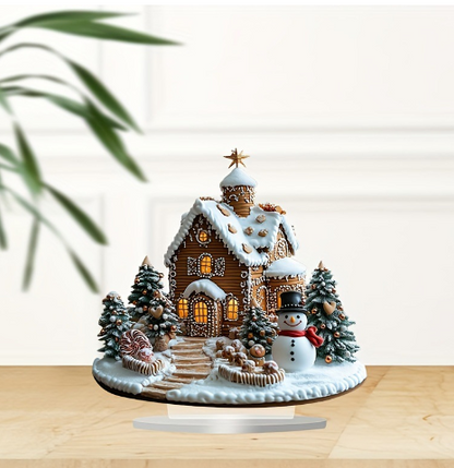 Illuminated Gingerbread House – Charming Holiday Table Decoration