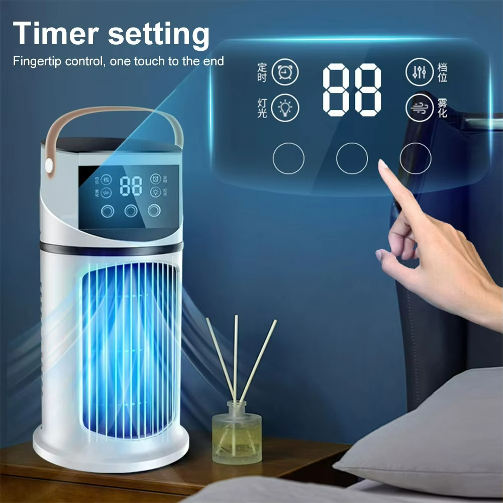 3-in-1 Mist Fan with Humidifier and LED Ambient Light