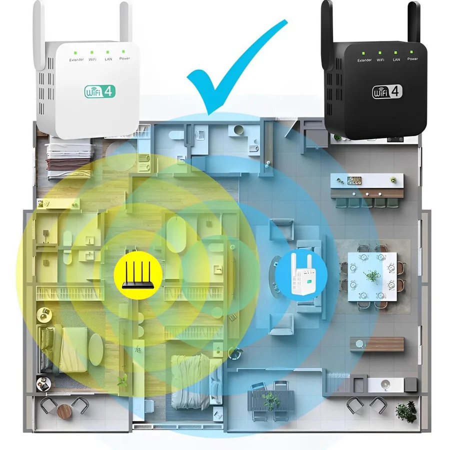 Long Range WiFi Signal Booster for Enhanced Connectivity