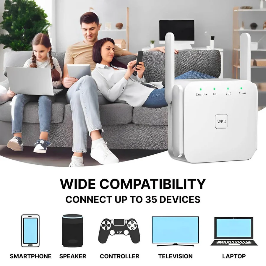 Long Range WiFi Signal Booster for Enhanced Connectivity
