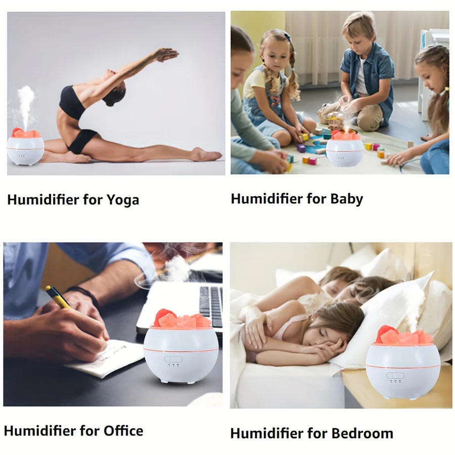 Essential Oil Diffuser with 3-in-1 Salt Lamp Functionality