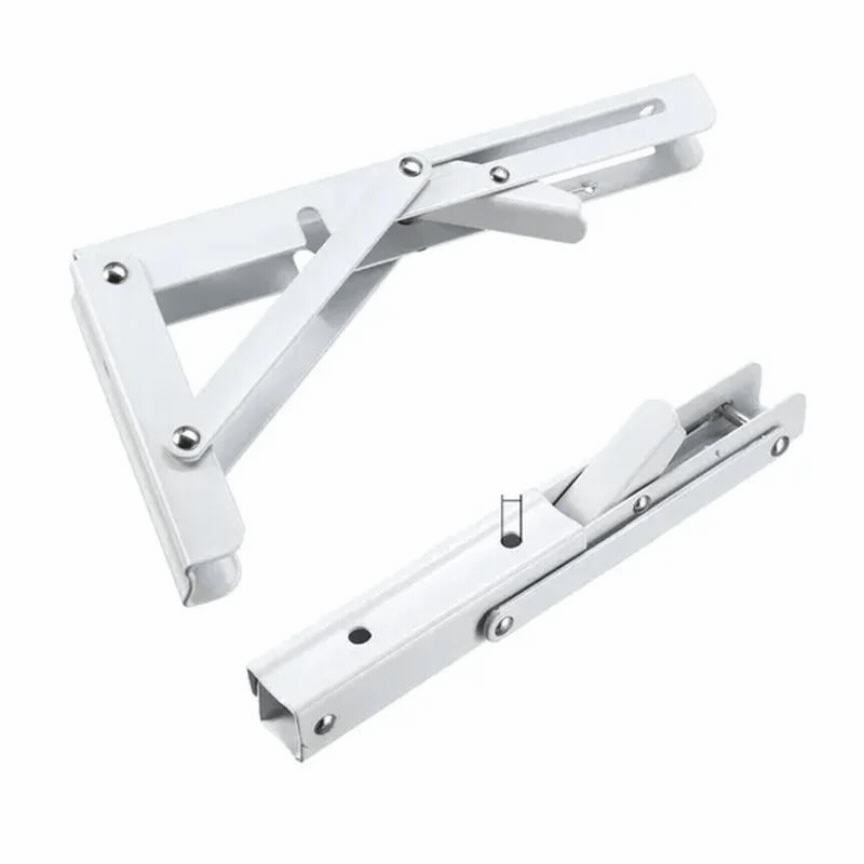 Space-Saving Folding Shelf Bracket for Versatile Use
