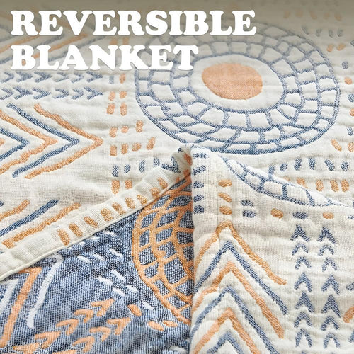 Dual-Sided Cozy Cotton Blanket for Ultimate Relaxation
