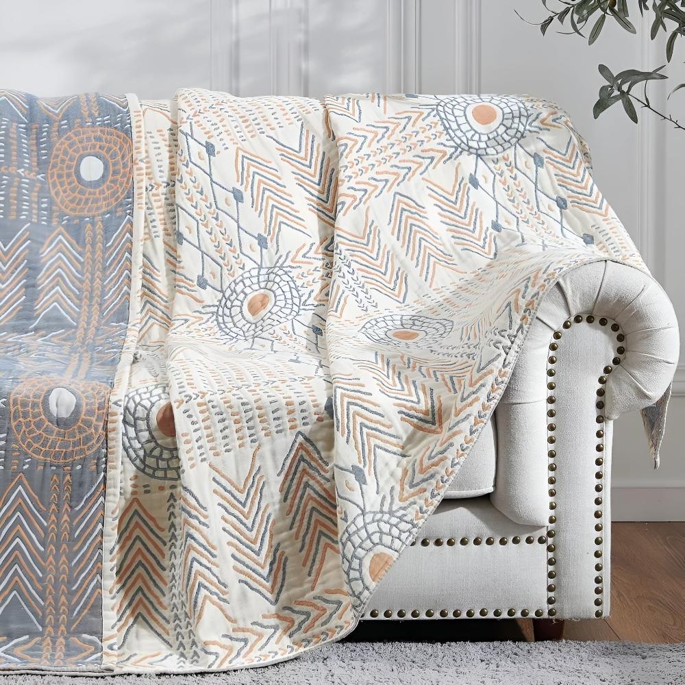 Dual-Sided Cozy Cotton Blanket for Ultimate Relaxation