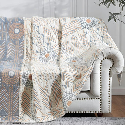 Dual-Sided Cozy Cotton Blanket for Ultimate Relaxation