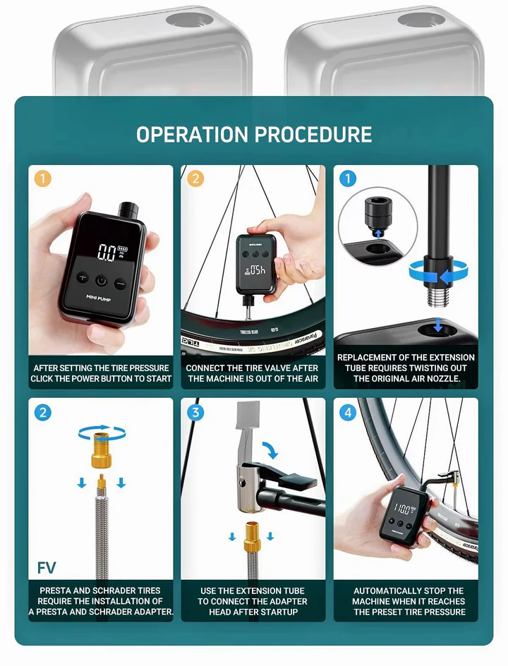 Portable Rechargeable Mini Air Pump for Compact Use