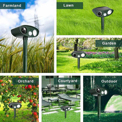 Set of 4 Solar-Powered Ultrasonic Deer Deterrents