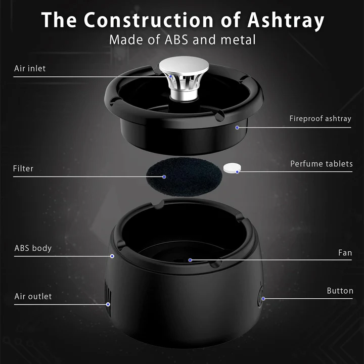 Electric Smokeless Ashtray for Convenient Use