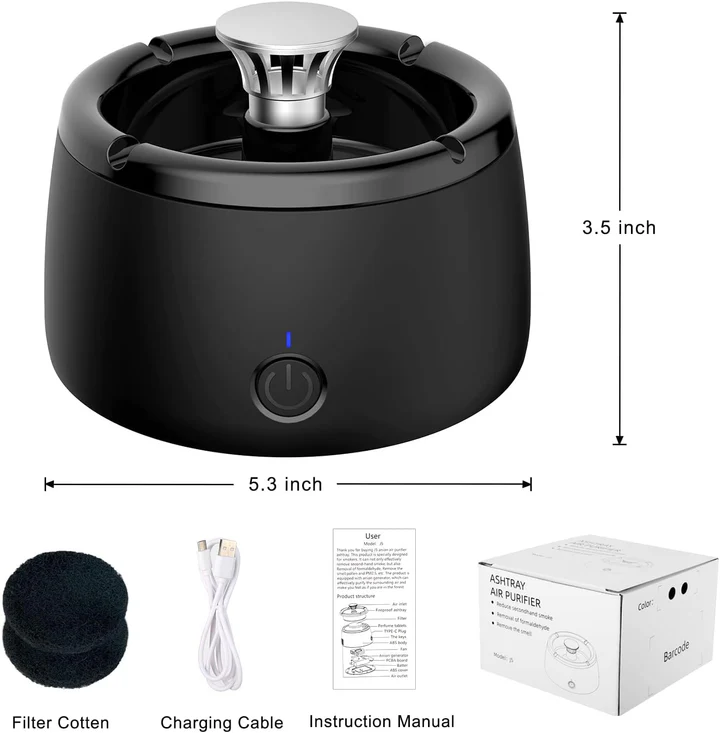 Electric Smokeless Ashtray for Convenient Use