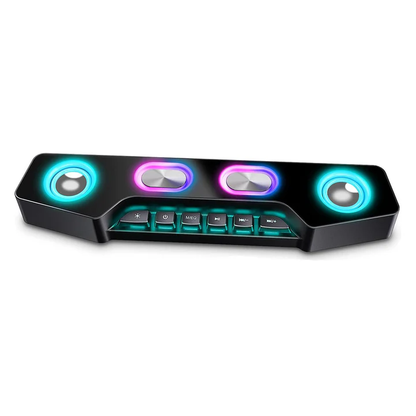 Bluetooth Desktop Speaker with RGB Lighting Effects
