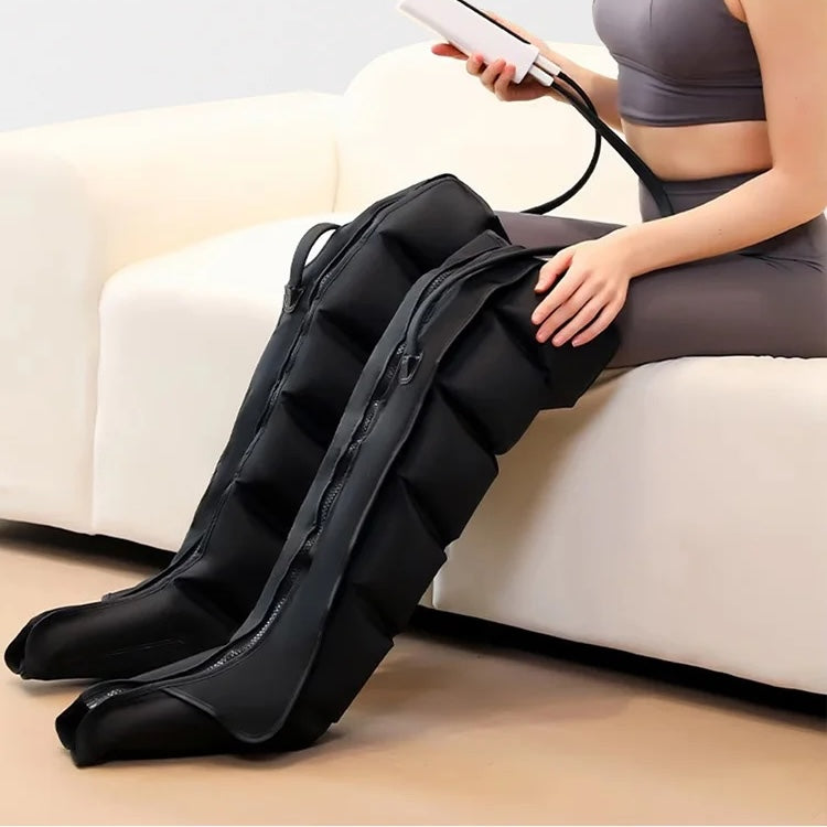 Leg Massager Boots with Air Compression – 360° Foot and Calf Wraps, 3 Modes & Intensities, Remote Control