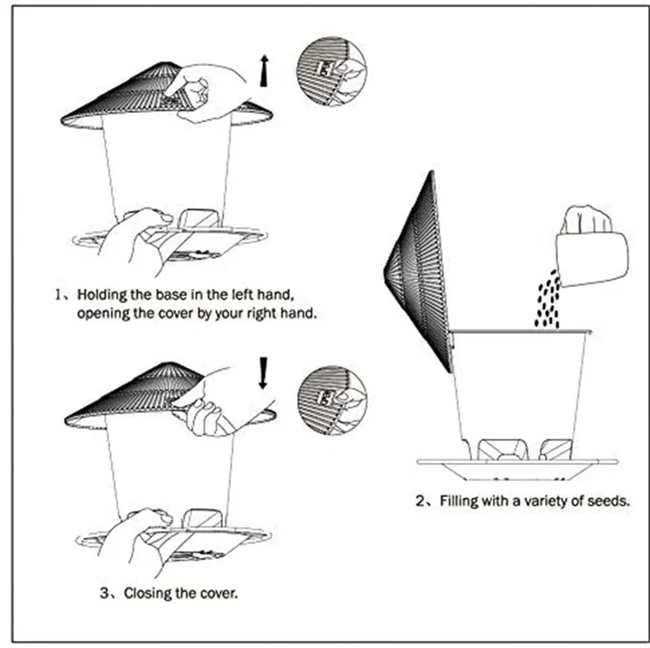 Automatic Seed Dispenser Hanging Bird Feeder
