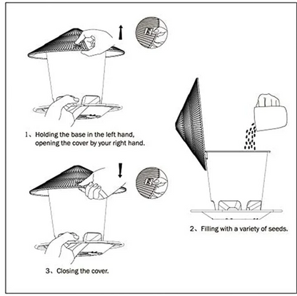 Automatic Seed Dispenser Hanging Bird Feeder