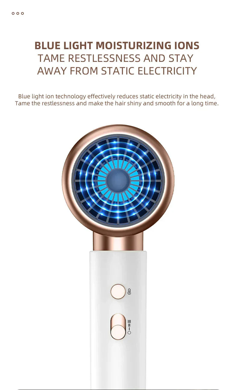 2400W High-Power Hair Dryer with Cold and Hot Air Ion Technology