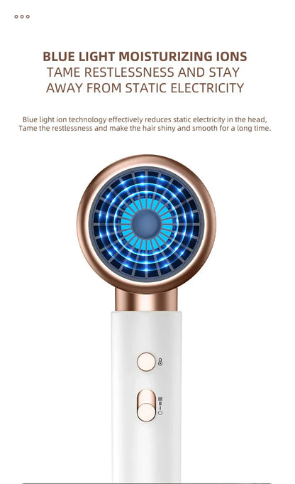 2400W High-Power Hair Dryer with Cold and Hot Air Ion Technology