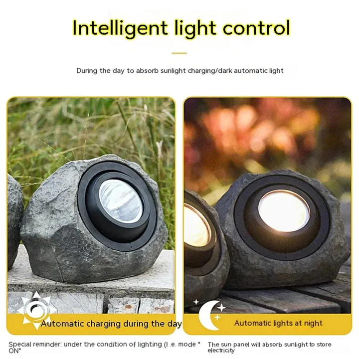 Pathway Lighting with Stone Design