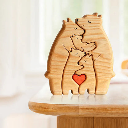 Nature's Family Figurines: Handcrafted Wooden Treasures
