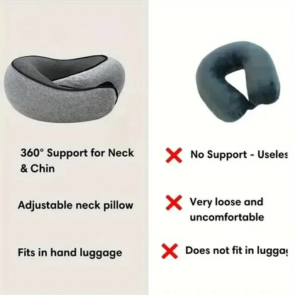 Curved Travel Neck Pillow with Memory Foam in Snail Design